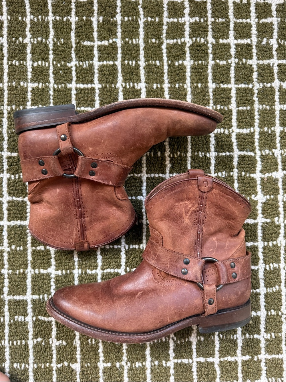Frye short leather Harness Boots